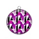Pendentif Cabochon Argent - fond abstrait 