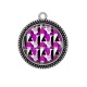 Pendentif Cabochon Argent - fond abstrait 