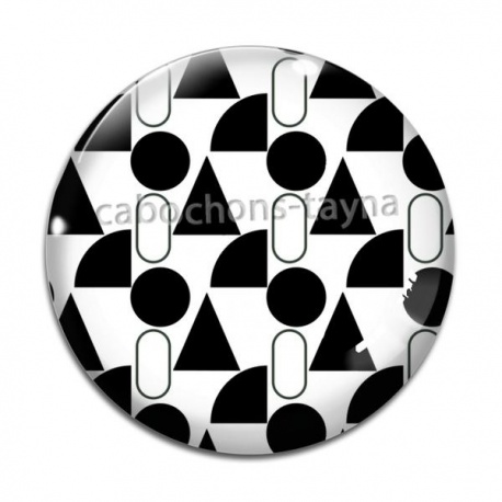 Cabochon Verre - fond abstrait 