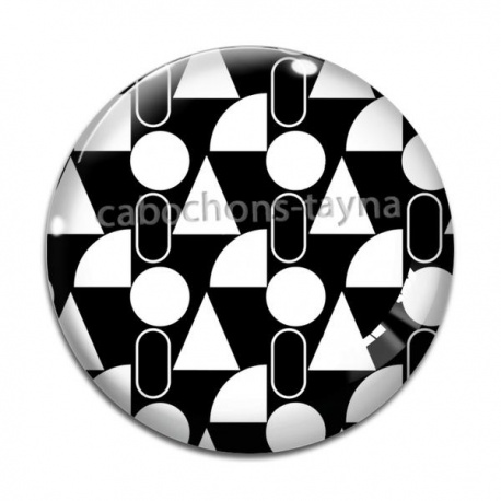 Cabochon Verre - fond abstrait 
