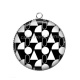 Pendentif Cabochon Argent - fond abstrait 