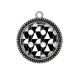 Pendentif Cabochon Argent - fond abstrait 