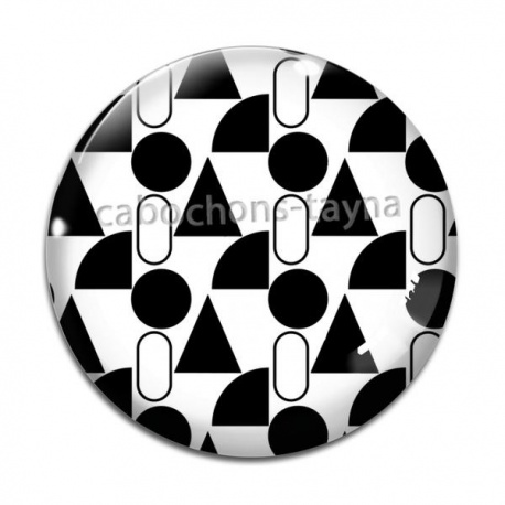 Cabochon Verre - fond abstrait 