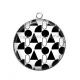 Pendentif Cabochon Argent - fond abstrait 