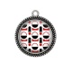 Pendentif Cabochon Argent - fond abstrait 