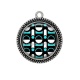 Pendentif Cabochon Argent - fond abstrait 