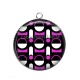 Pendentif Cabochon Argent - fond abstrait 