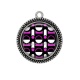 Pendentif Cabochon Argent - fond abstrait 