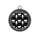 Pendentif Cabochon Argent - fond abstrait 