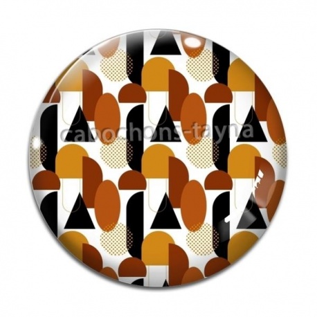 Cabochon Verre - fond abstrait 