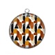 Pendentif Cabochon Argent - fond abstrait 