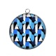 Pendentif Cabochon Argent - fond abstrait 
