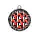 Pendentif Cabochon Argent - fond abstrait 