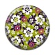 Cabochon Résine - fond fleur