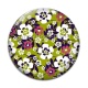 Cabochon Verre - fond fleur