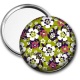 Miroir de poche - fond fleur