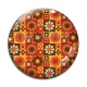 Cabochon Verre - fond fleur