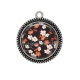 Pendentif Cabochon Argent - fleur