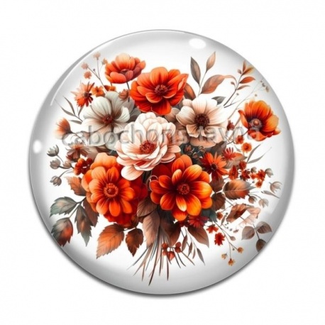 Cabochon Verre - fleur