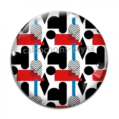 Cabochon Verre - géométrique