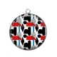 Pendentif Cabochon Argent - géométrique