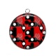 Pendentif Cabochon Argent - géométrique