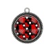 Pendentif Cabochon Argent - géométrique