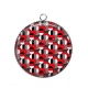 Pendentif Cabochon Argent - géométrique