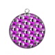 Pendentif Cabochon Argent - géométrique