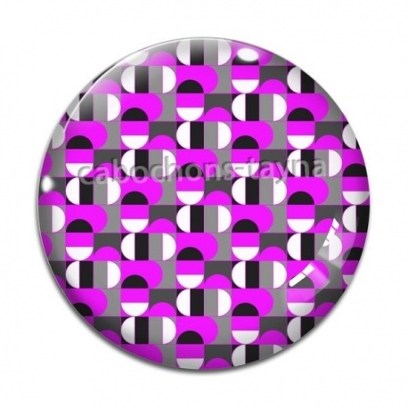 Cabochon Verre - feuille exotique 