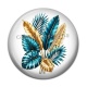 Cabochon Résine - feuille exotique 