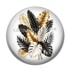 Cabochon Résine - feuille exotique 