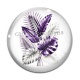 Cabochon Verre - feuille exotique 