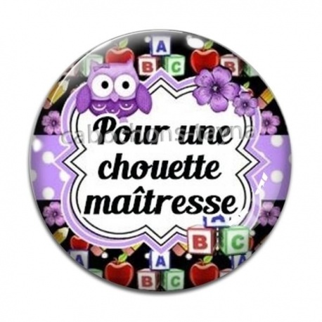 Cabochon Verre - pour une chouette maîtresse