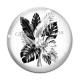 Cabochon Verre - feuille exotique 