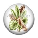 Cabochon Résine - feuille exotique 