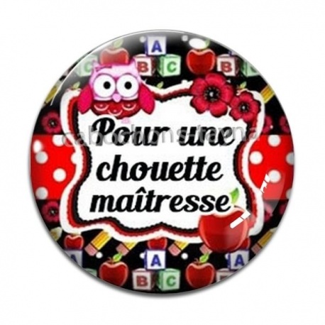 Cabochon Verre - pour une chouette maîtresse