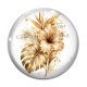 Cabochon Verre - fleur exotique