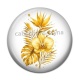 Cabochon Résine - fleur exotique