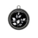 Pendentif Cabochon Argent - feuille 