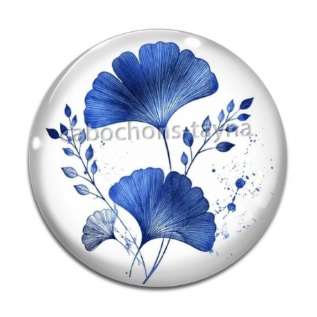 Cabochon Verre - feuille 