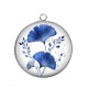 Pendentif Cabochon Argent - feuille 