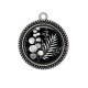 Pendentif Cabochon Argent - feuille 