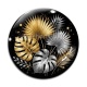 Cabochon Verre - feuille exotique 