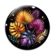 Cabochon Verre - feuille exotique 