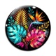 Cabochon Verre - feuille exotique 