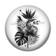 Cabochon Résine - fleur exotique 