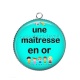 Pendentif Cabochon Argent - maîtresse en or