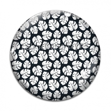 Cabochon Verre - feuille exotique 