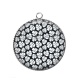 Pendentif Cabochon Argent - feuille exotique 